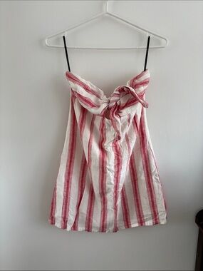 Forever 21 Red and White Striped Tie-Front mini Dress from 2010